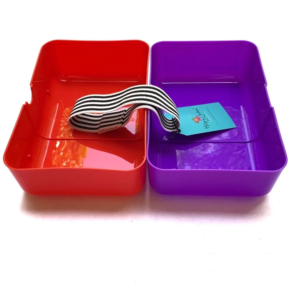 New Red and Purple hard body snack and lunch box.
